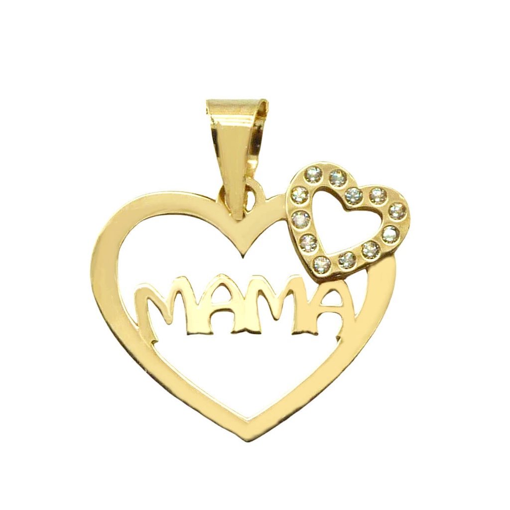 MUM PENDANT WITH CZ.15MM.