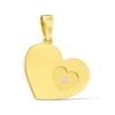 COLGANTE CORAZÓN CON CIRCONITA 9MM