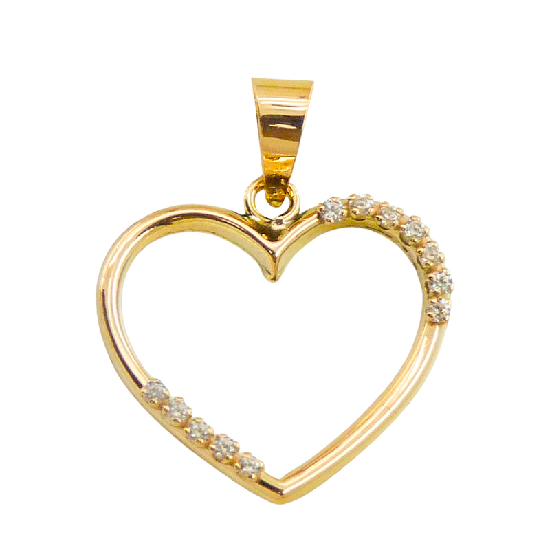 COLG.CORAZON PIEDRAS  15MM OA