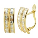 LEVERBACK EARRINGS WITH CZ.