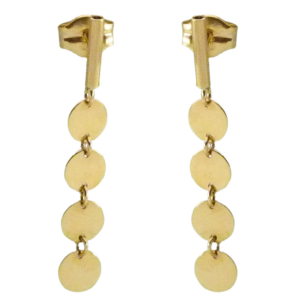 CIRCLES DANGLING EARRINGS.25MM.