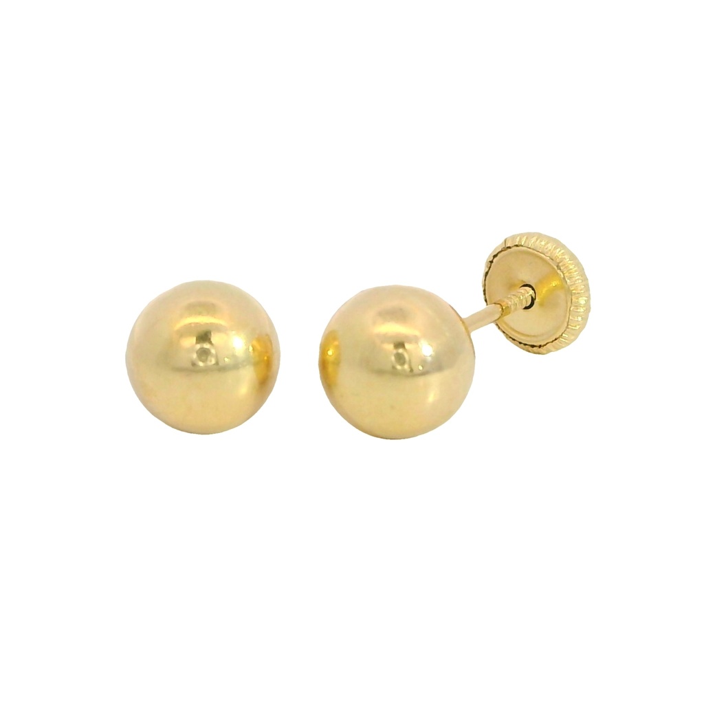 3MM BALL STUD EARRINGS.SCREW BACK.