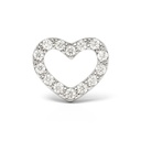 COLGANTE CORAZÓN DE CIRCONITAS ORO BLANCO.7x6MM.