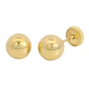 6MM BALL STUD EARRINGS.SCREW BACK.