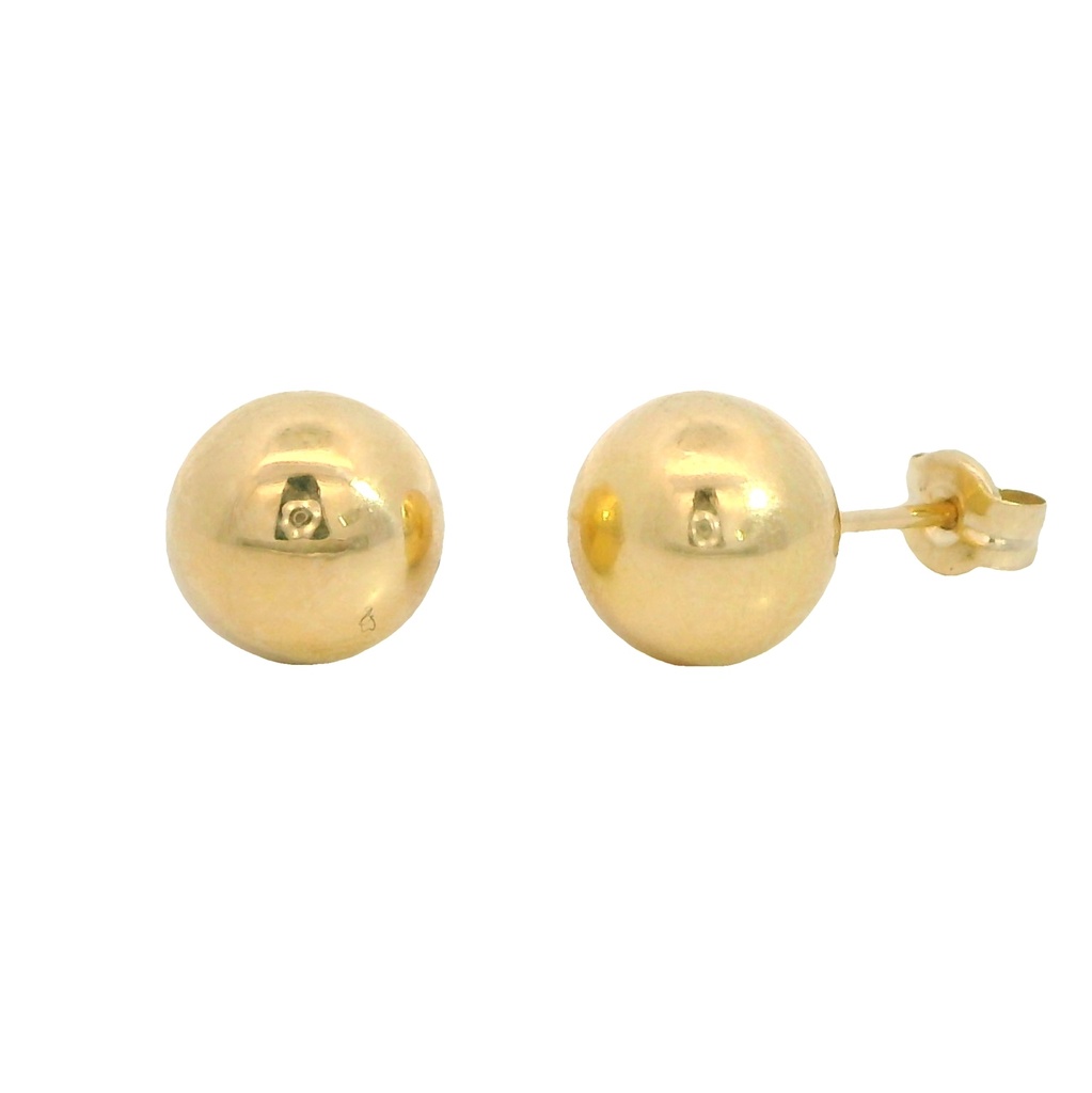 7MM BALL STUD EARRINGS.PUSH BACK