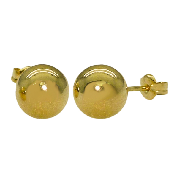 PENDIENTES BOLA LISA 7MM.PRESION