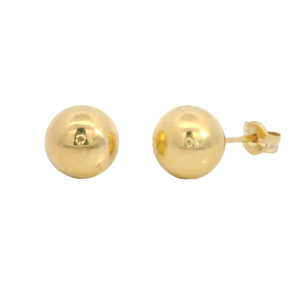 PENDIENTES BOLA LISA 7MM.PRESION