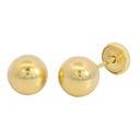 PENDIENTES BOLA LISA 7MM.TORNILLO