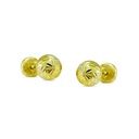 PENDIENTES BOLA TALLADA 3MM.TORNILLO.