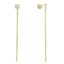 PENDIENTES CADENA Y  GARRA DE CIRCONITA.