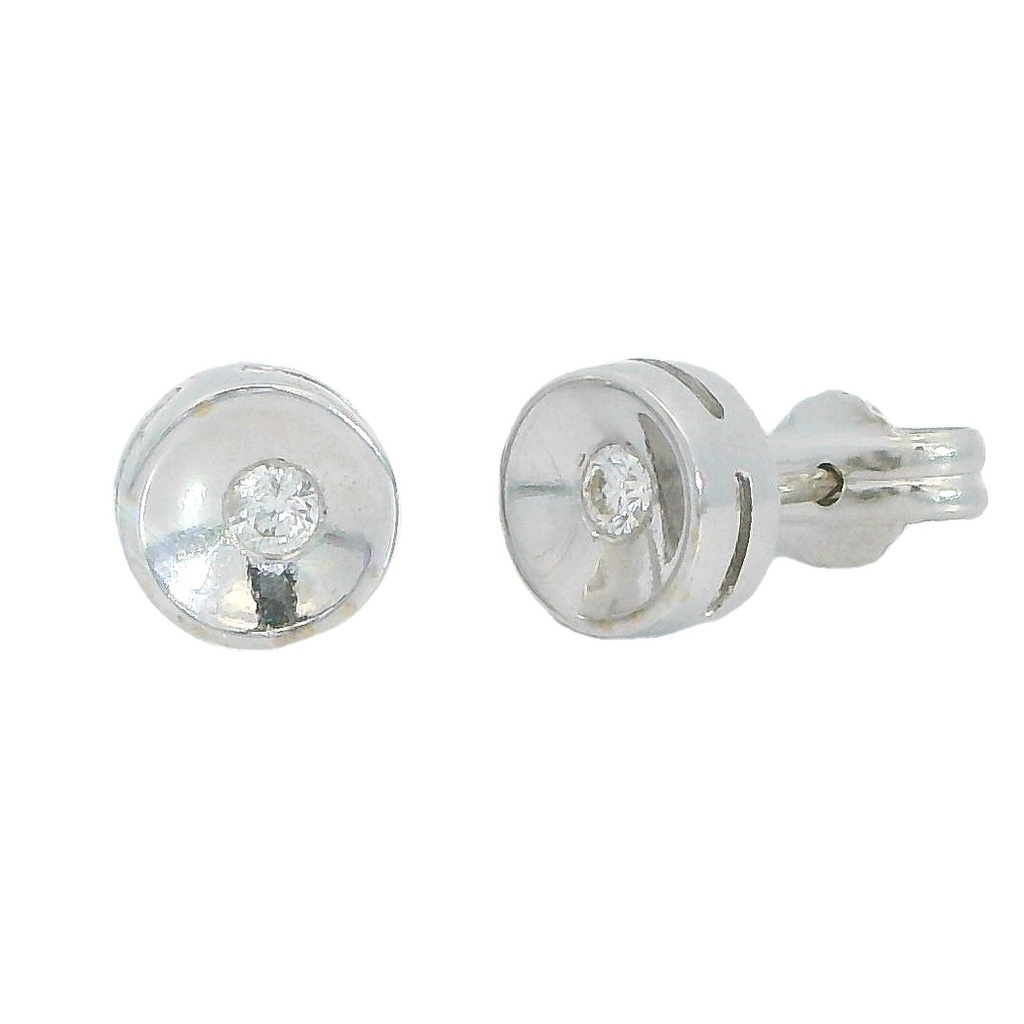 PENDIENTES CHATON 2.00MM BRILLANTES VS-H 0.06CT TW