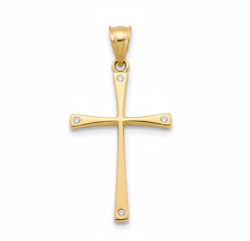 CROOS PENDANT WITH CZ.
