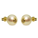 10MM BUTON FRESHWATER PEARL LEVERBACK EARRINGS.