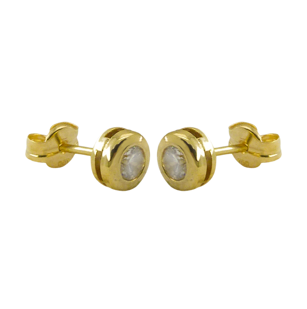 PENDIENTES CHATON PIEDRA 3MM.PRESION
