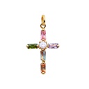 COLG.CRUZ PIEDRAS MULTICOLOR 20MM OA