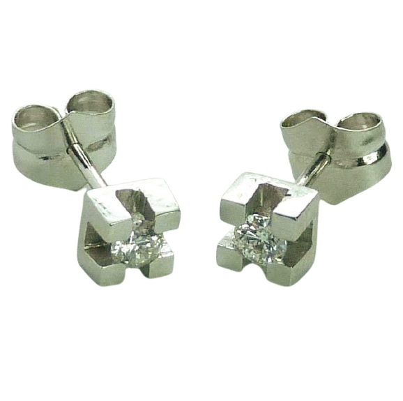 PENDIENTES CON BRILLANTES DE 3.00MM H-VS 0.22 CT TW.