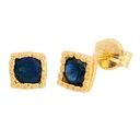 NANO SAPPHIRE STUD EARRINGS.4'5MM.