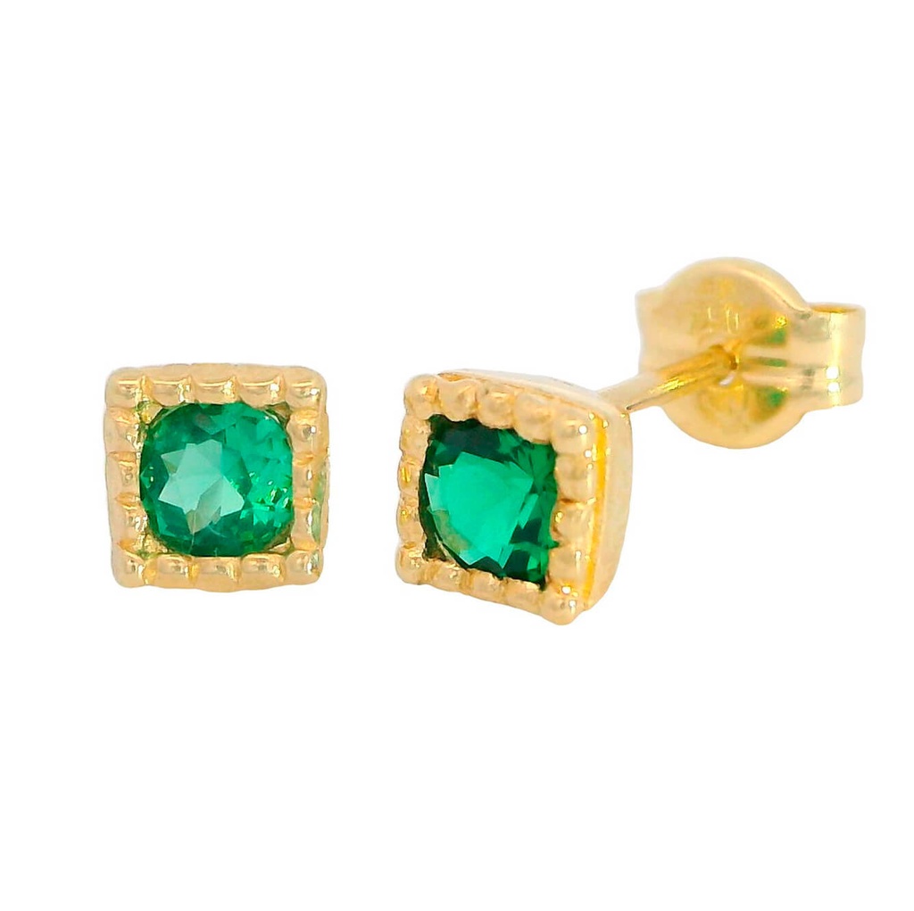 4.5MM NANO EMERALD EARRINGS