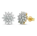 PENDIENTES CUAJO DE 38 BRILANTES 0.125 CT TW H-SI.9x9MM.