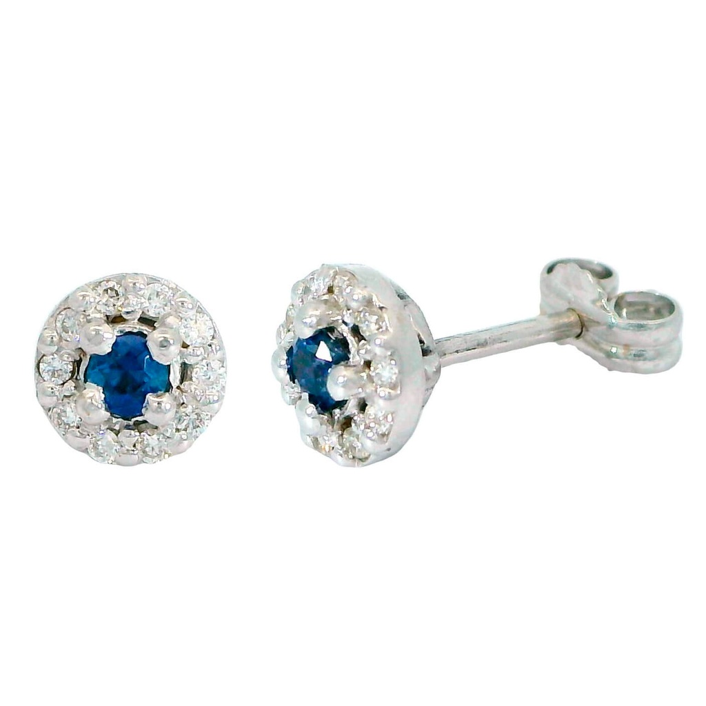 PENDIENTES CUAJO 2.5MM 20 BRILLANTES  1MM H-SI 0.10 CT