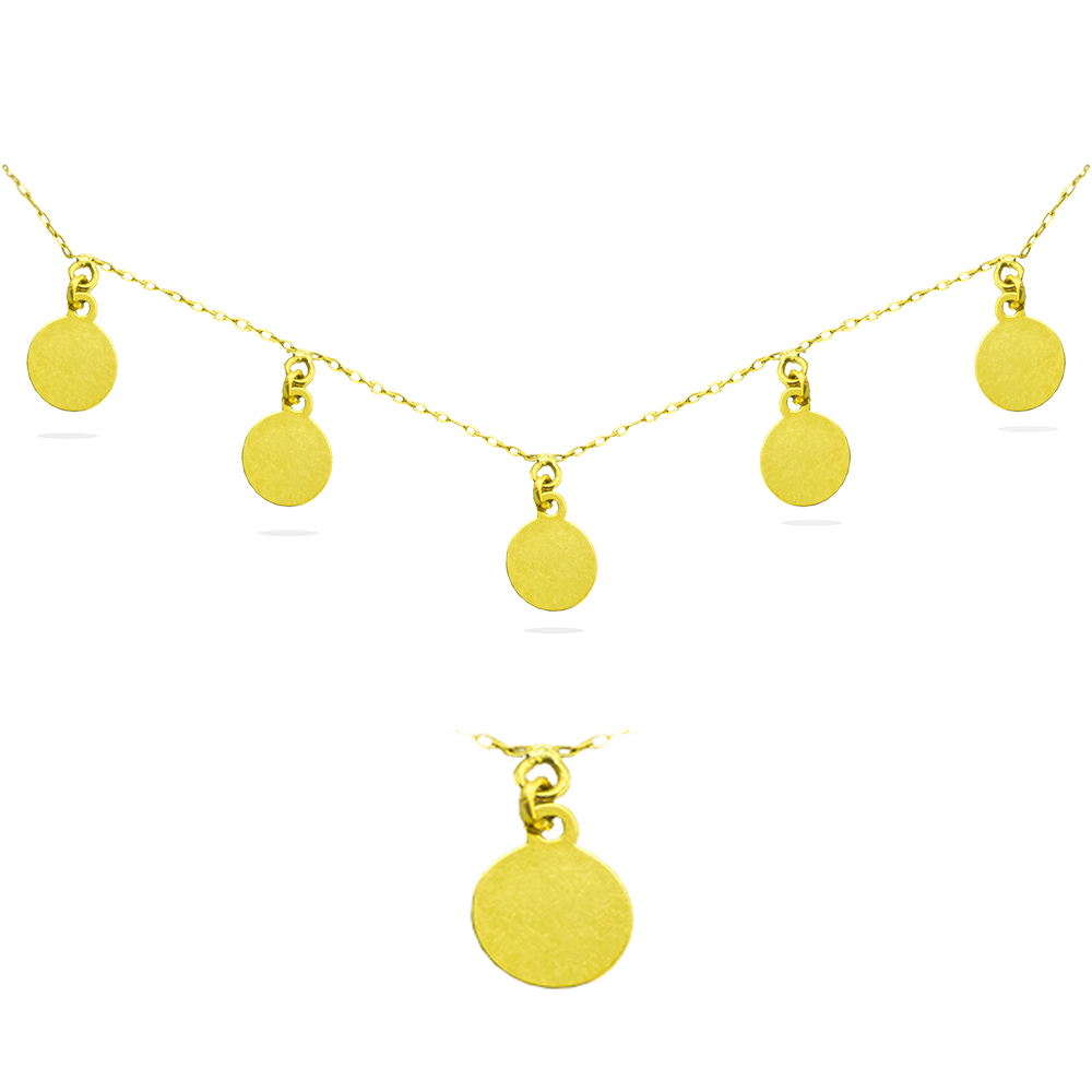 GARGANTILLA DISCOS 6MM LISOS 45CM