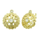 14MM OPENWORK ROSETTE EARRINGS
