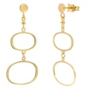 DOUBLE CIRCLE DANGLING EARRINGS.38MM.