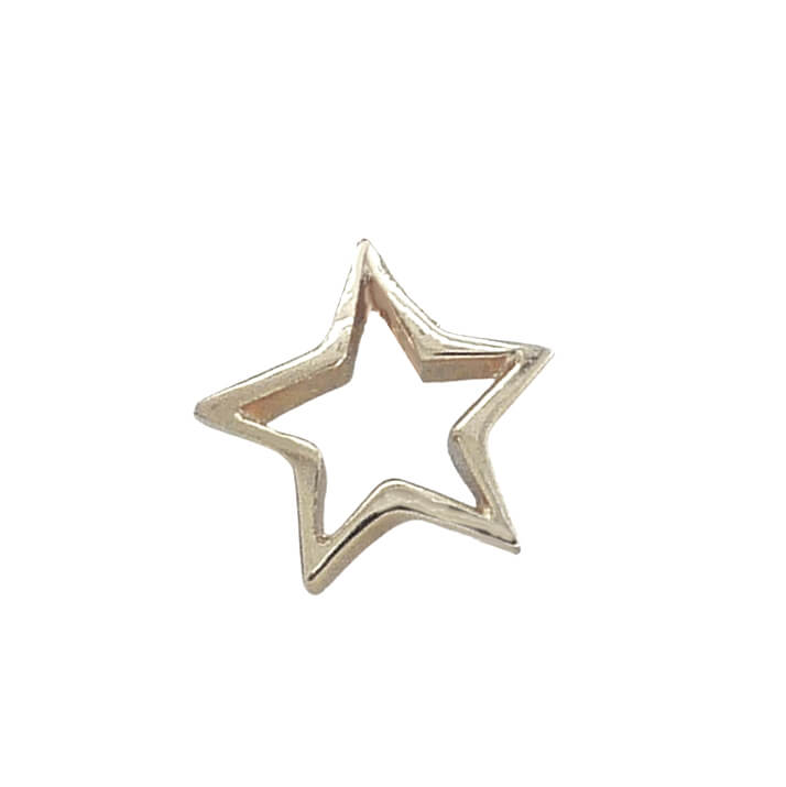 COLGANTE ESTRELLA 9MM ORO BLANCO.