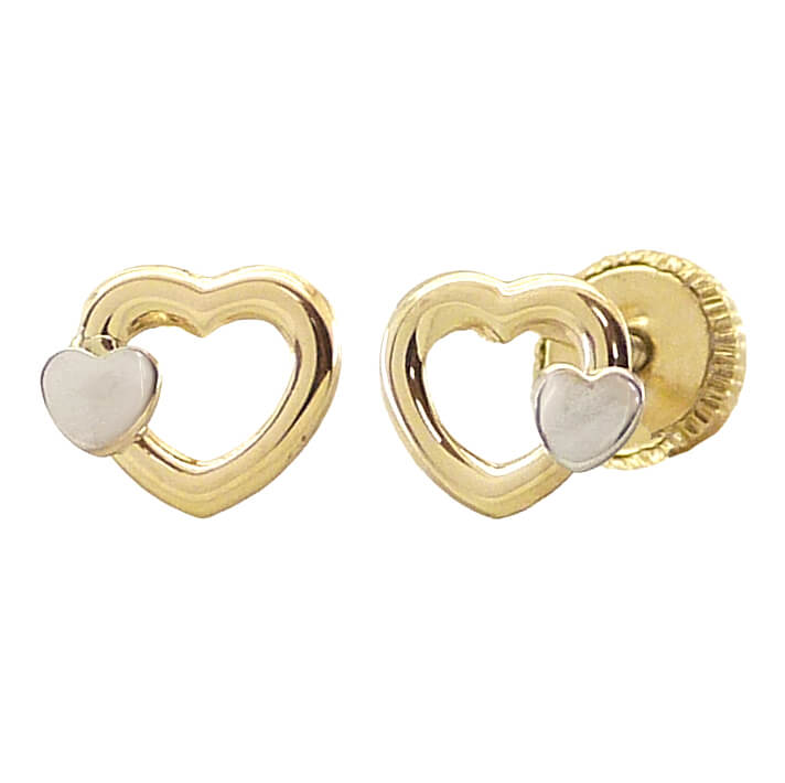 PEND.DOBLE CORAZON BICOLOR TORNILLO