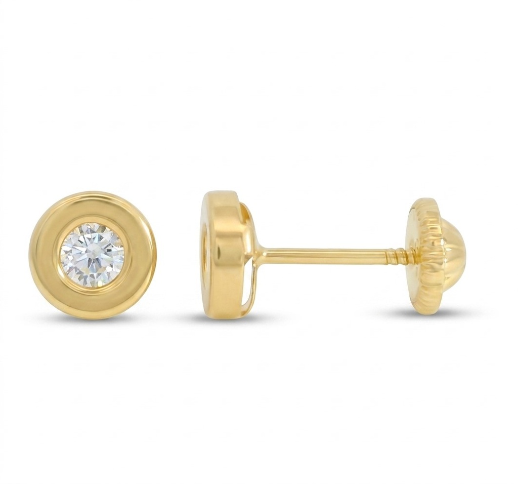 PENDIENTES "DONUT" 5'5MM.CIRCONITA 3MM.ROSCA.