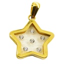 12MM CRYSTAL STAR PENDANT.