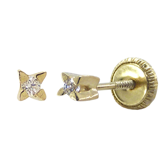 PENDIENTES GARRA CUCHILLA BRILLANTES DE 1.70MM.TORNILLO