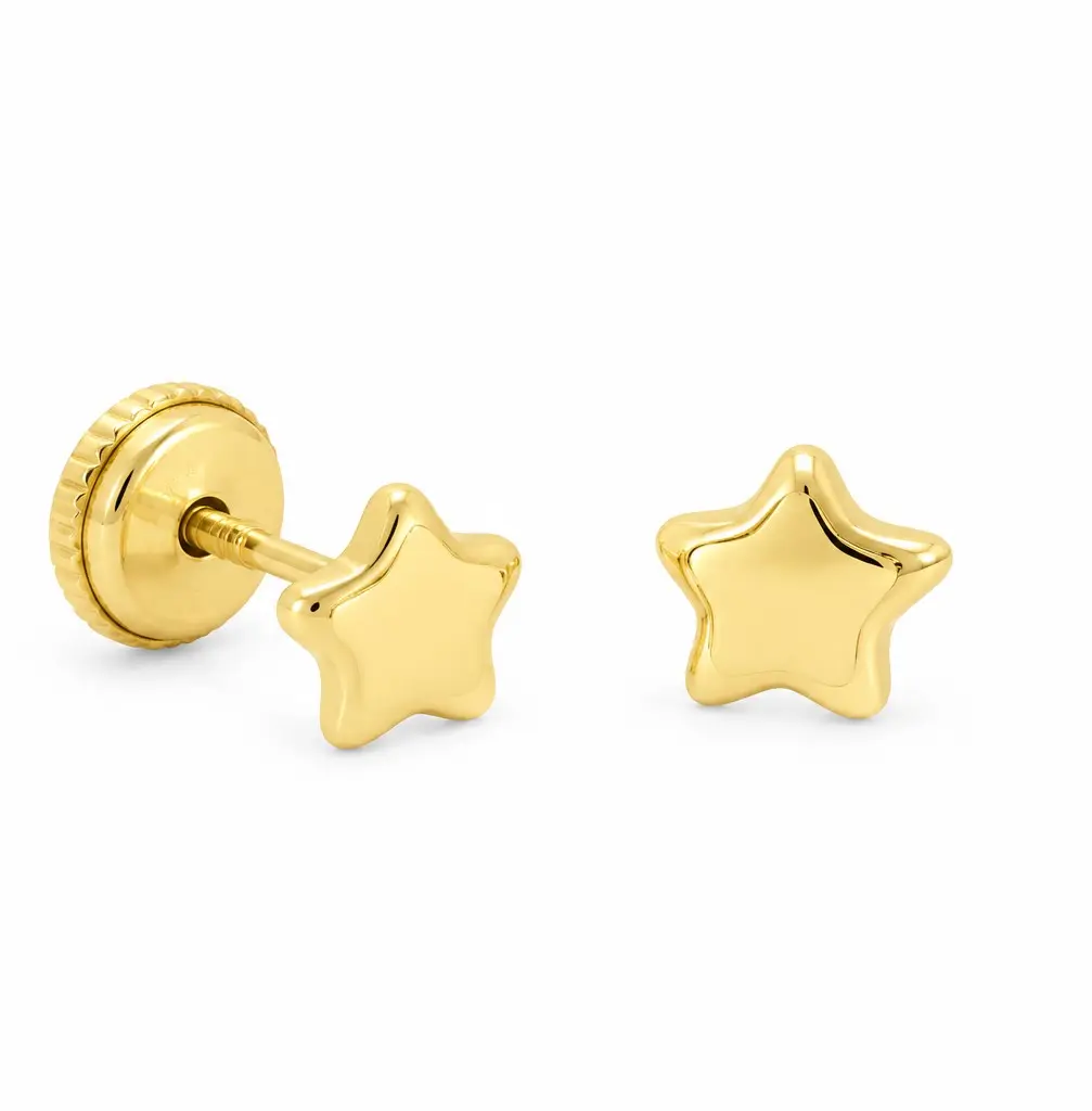 PENDIENTES ESTRELLA LISA 5.50 MM TORNILLO