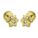 PENDIENTES ESTRELLA BRILLANTES DE 1.30MM.TORNILLO