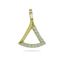 10x9MM TRIANGLE PENDANT WITH CZ.