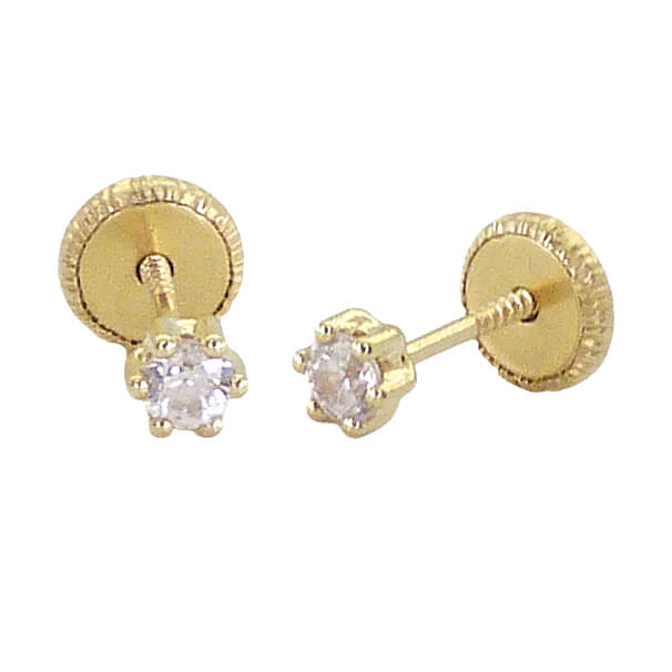PENDIENTES GARRA 6 GRANOS 2.5MM TORNILLO 