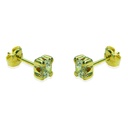 4MM CZ STUD EARRINGS.