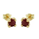 PENDIENTES GARRA RUBI FINO 4MM PRESION