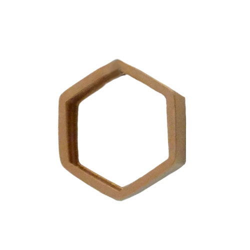 ROSE GOLD HEXAGON PENDANT.10MM.