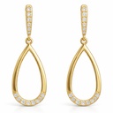 30x14MM DANGLING EARRINGS WITH CZ