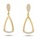 30x14MM DANGLING EARRINGS WITH CZ.PUSHBACK