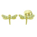 9MM DRAGONFLY  STUD EARRINGS.SCREW BACK