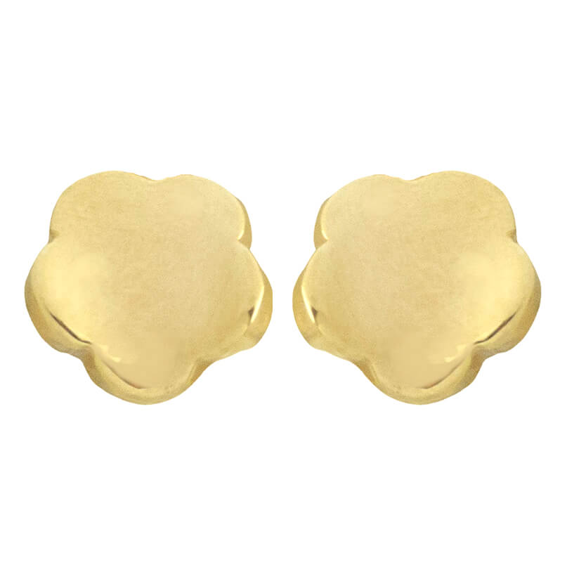 12MM FLOWER STUD EARRINGS.