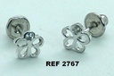 DIAMOND FLOWER STUD EARRINGS