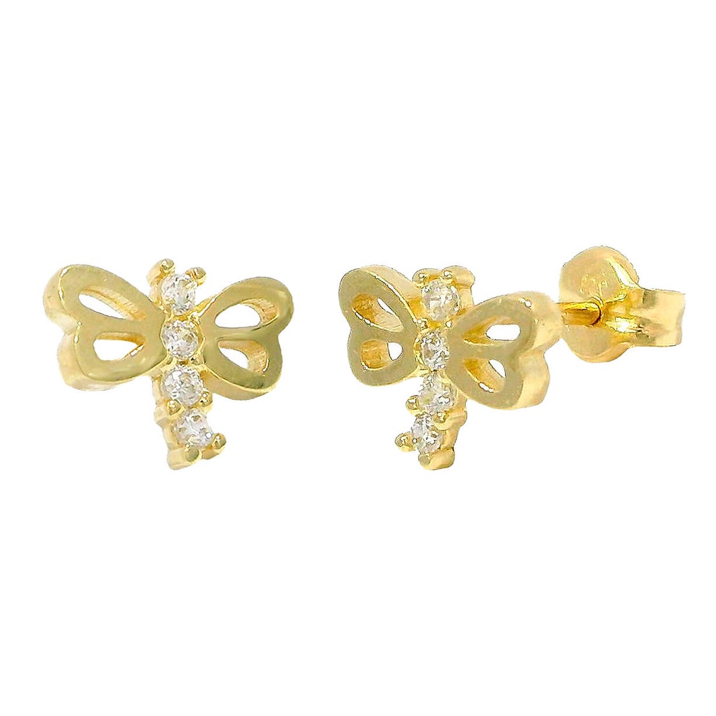 BUTTERFLY EARRINGS WITH CZ.