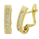 CATALAN LOCK EARRINGS WITH CZ.14x3'5MM.