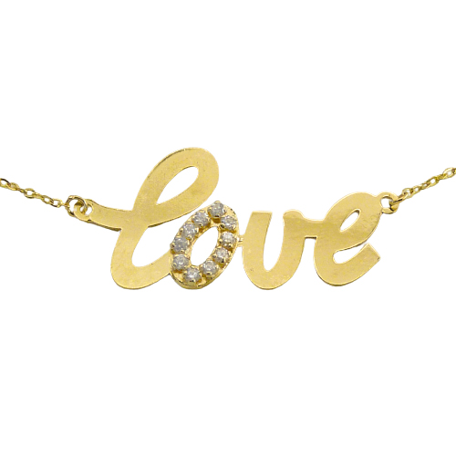 20x11MM LOVE NECKLACE .45CM CHAIN.