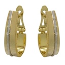 20x6MM TWO TONE GOLD LADY EARRINGS.20x6MM.