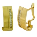 PENDIENTES MEDIO ARO CIRCONITAS CARRE.13x7MM.CATALAN.