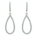 27MM WHITE GOLD WEDING EARRINGS.